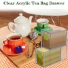6 Pack Clear Acrylic Tea Bag Organizer Drawer, Stackable Tea