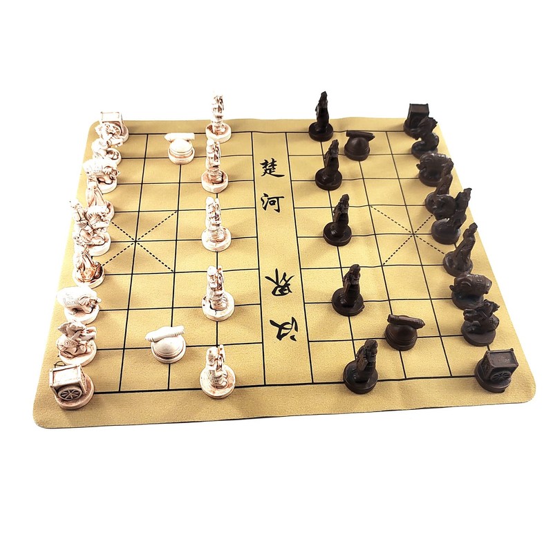 Traditional Chinese Xiangqi Portable Chess Set,Travel Board Game Set with