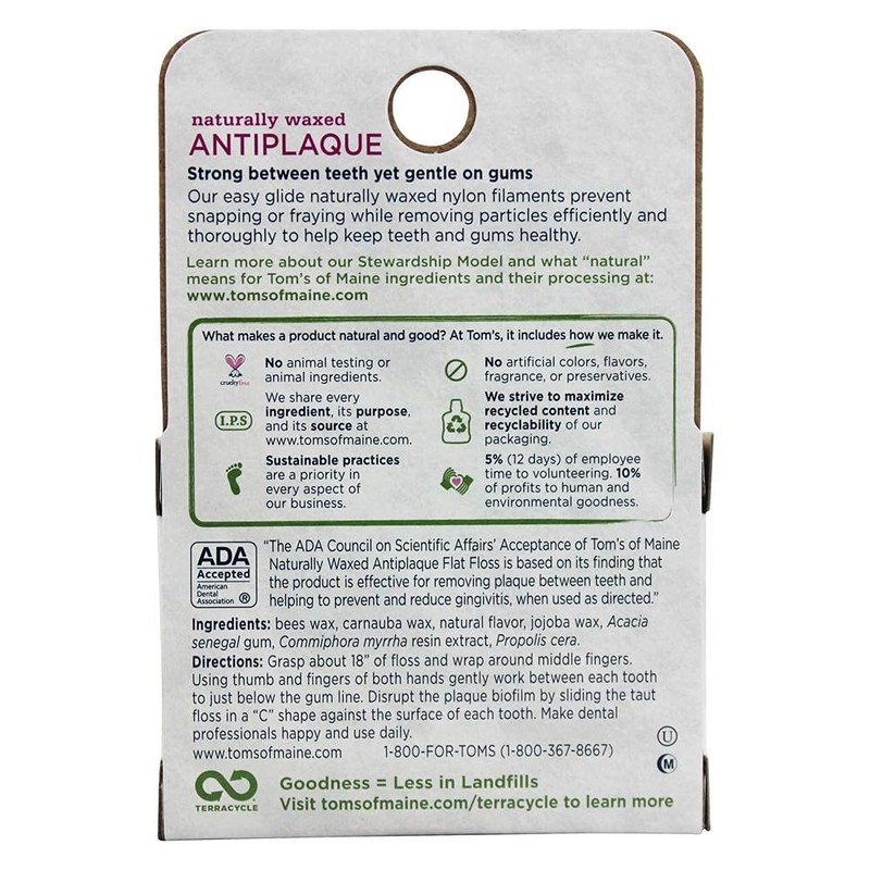 Tom's of Maine - Antiplaque Flat Floss Spearmint - 32
