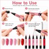 Pink Nude Nail Polish Pens 6 Colors, Quick Dry Water