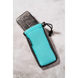 Ballsy Handy Shower Tool - Sud Sack Soap Pouch, Exfoliating Sponge for Baths and Showers - Compatible with Related Bars, Blue