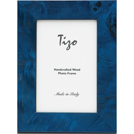 Tizo 4" X 6" Blue Smokey Wooden Frame, Made in Italy