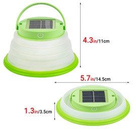 LinkWheres Solar Camping Lantern LED Lanterns for Power Outages Camping Lights Emergency Flashlight Collapsible Lamp Rechargeable W/ Solar or Plug