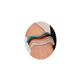 NFVITLP Acrylic Chunky Bangle Bracelets for Women Irregular Geometry Resin Bracelet Set Geometric Cuff Wide Wristband Bracelet Statement Thick Acetate Jewelry Set (D)