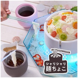 Doshisha DMC-19PK Buckwheat Utensils, Approx. Width 3.7 x Depth 3.7 x Height 3.4 inches (9.5 x 9.5 x 8.6 cm), Shari Noodle Choko, Pink