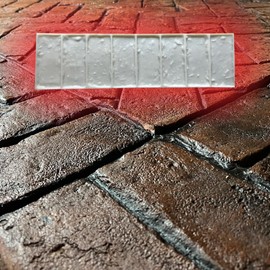 Brick Concrete Stamps Durable Polyurethane - Decorative Stamp Mat 4010/F - Flexible Form for Driveways & Patios - Made in USA - for DIY Projects & Professional Use