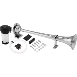 Vixen Horns LOUD TRUMPET TRAIN AIR HORN SYSTEM KIT CAR/TRUCK/SUV 12V CHROME COLOR VXH1400C