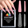 EBANKU 120PCS Clear Coffin Dual Nail System Form Mold 3D