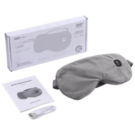 Heated Eye Mask for Dry Eyes – 3-Level Smart Temperature Control, 15-Min Timer, Silk Washable Cover, USB Rechargeable Warm Compress for Eye Strain, Dark Circles, Travel, Nap, Gift for Women Men