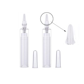 AKOAK Plastic Ampoule Roller Bottles Empty Reusable Push-type Vacuum Essence Bottle,Pack of 2 (10 ml)