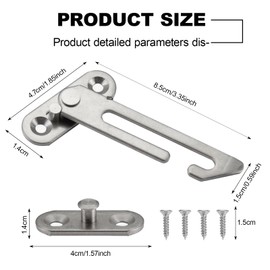 4PCS Window Restrictors for UPVC (With16 Screws) Premium 304 Stainless Steel Childproof Window Locks Window Safety Restrictor WindowLatch &Window-Opening Restrictor, WindowChild Safety Lock (Silver)