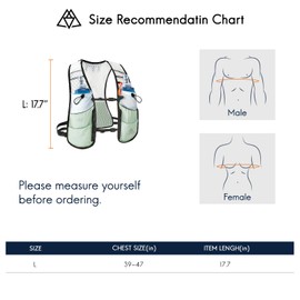 Haimont Hydration Vest Running Pack with 2 Soft Flasks, 5L Running Vest for Women Men, Adjustable Hydration Vest Backpack for Hiking Marathon Race Backpacking, L, Green