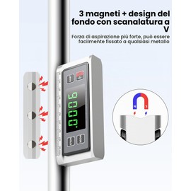 Beaspire Livella Digitale Professionale Magnetica, Inclinometro con Display LED e Base a V, Struttura in Lega di Alluminio, Compatta per Falegname, Auto e Misurazioni Edilizie