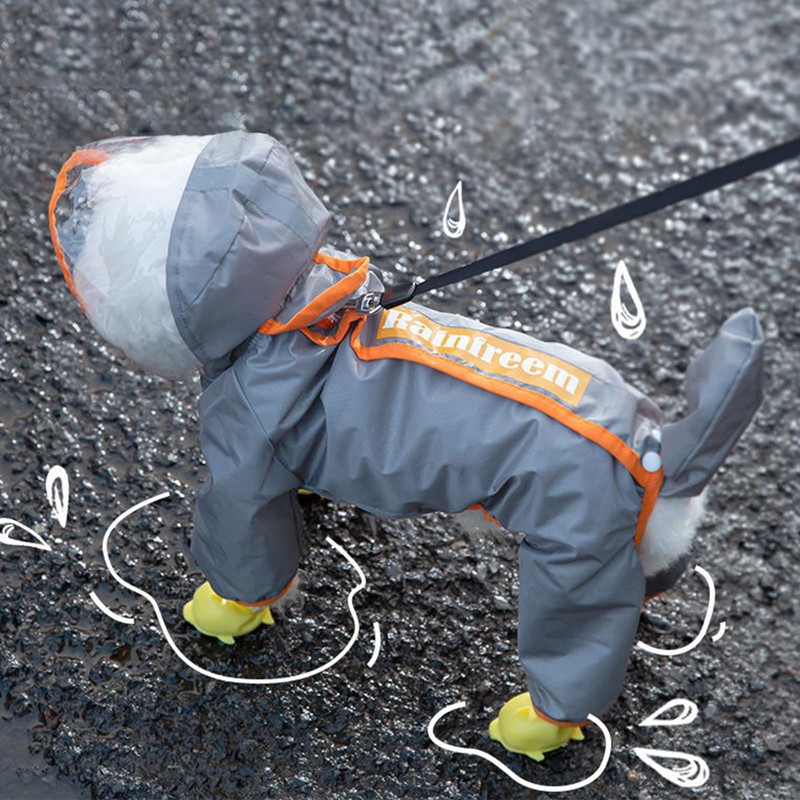 VIRIDIANA Impermeable para Perro con Capucha EVA, Impermeable para Perros
