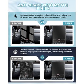 CDEFG 2Pcs Matte Anti Glare for 2025 2026 GMC Terrain Screen Protector, Tempered Glass for 2025 2026 GMC Terrain Accessories (15" Navi & 11" Dash) Screen Cover, HD Anti Fingerprints