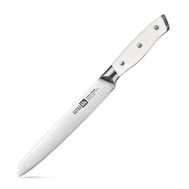Klaus Meyer Stahl High Carbon Exclusive German Steel 8 inch Carving Knife (White)