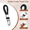 PATIKIL 5 Pcs Hanging Tea Towel Clips, 0.9" Width Braided
