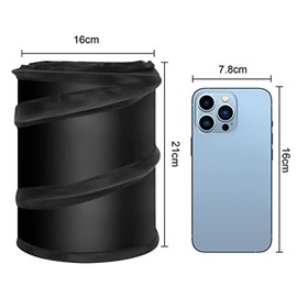 LALOCAPEYO Car Trash Can, Portable Garbage Bin, Collapsible Pop-up Water Proof Bag, Waste Basket Bin, Rubbish Bin (2 Pack, Black)
