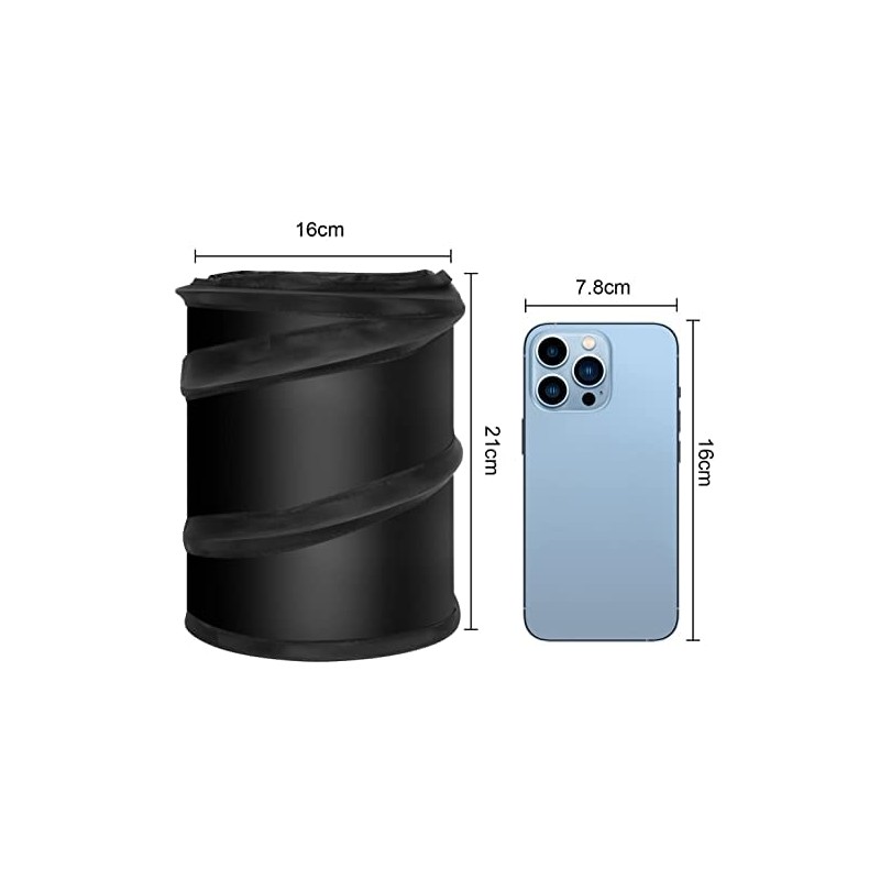 LALOCAPEYO Car Trash Can, Portable Garbage Bin, Collapsible Pop-up Water
