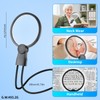 5X Large Hands-Free Magnifying Glass with LED Light for Reading,