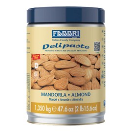 Fabbri Delipaste Almond, Flavoring Compound for Gelato, Ice Cream, Soft Serve, Pastry and Confectionary - 1 Tin of 2.9 lb