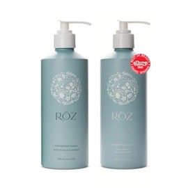 RŌZ Set de champú y acondicionador de base dúo, champú y acondicionador hidratante sin sulfato para mujeres y hombres, todo tipo de cabello, vegano, seguro, sin silicona ni parabenos, 10.1 onzas cada