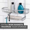 Zenna Home NeverRust Shower Caddy Hanging Bathroom Organizer, Aluminum Shower