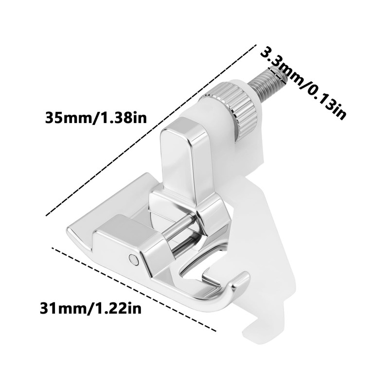 ECSiNG 1x Piedino per Orlo Invisibile 7308P Compatibile con SINGER