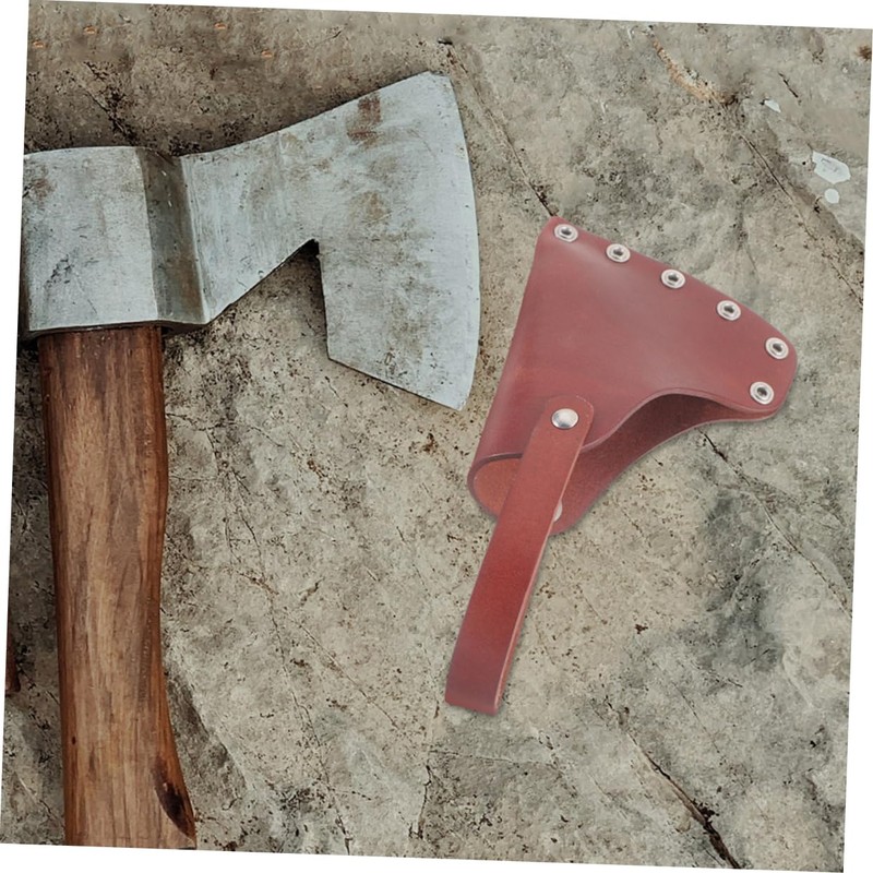Outanaya Reusable Leather Hatchet Axe Protective Cover Portable Camping Axe