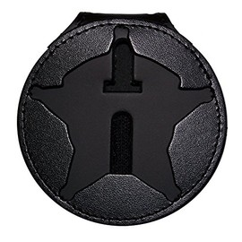 Perfect Fit Shield Wallets- Chicago Detective Belt Clip Badge Holder with Pocket and Chain Cutout Pf479 Black