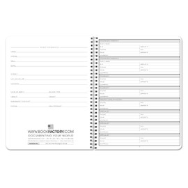 BookFactory Caregiver Daily Log Book/Caretaker Daily Task Log for Assisted Living Patients, Long Term Care Diary - Wire-O, 100 Pages, 8.5'' x 11'' (Made in USA)