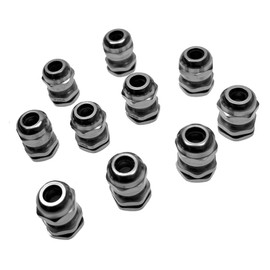 Pack of 10 Cable Glands With Nickel-Plated Brass Metric M12 for Cable Diameter 3 – 6.5 mm Flush-Mounting Diameter 12.0 – 12.2 m IP68 (with Storage Box)