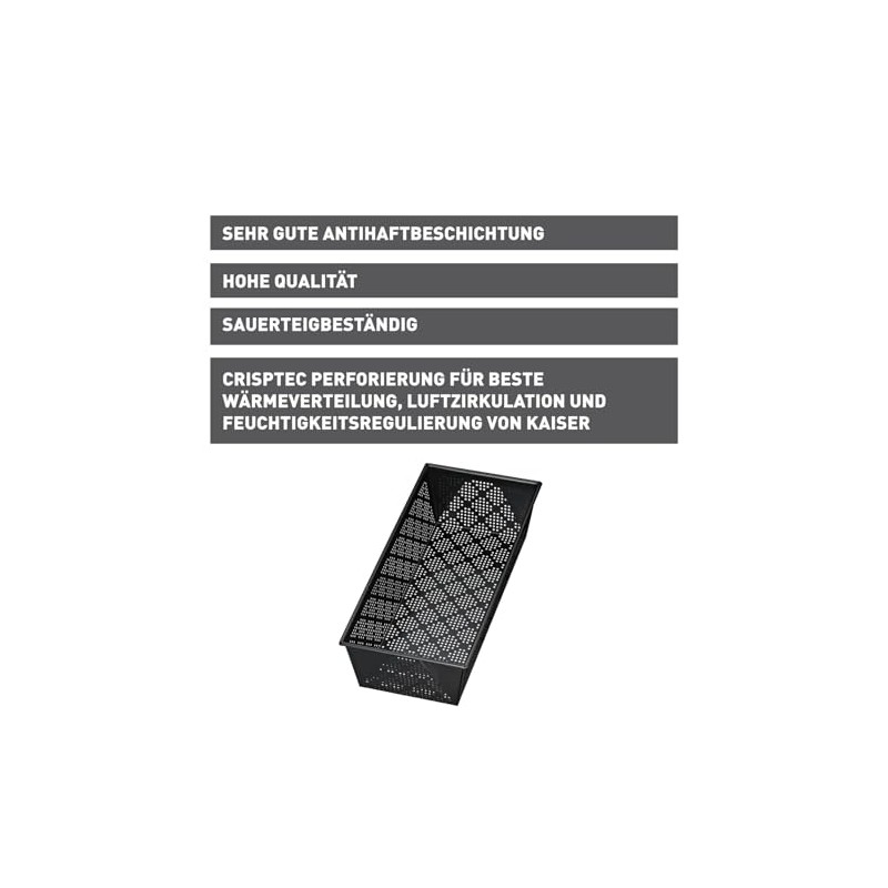 KAISER Brotform Inspiration perforated 35 cm non-stick coated steel including