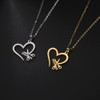 Dreamtimes Stainless Steel Necklace for Women Heart Shape Comb Scissors