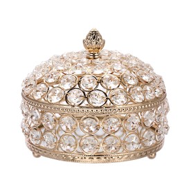 Hipiwe Cofre de joyería con tapa para aretes, anillos, joyas, tamaño XL, 14,5 cm
