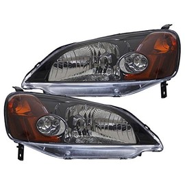 Newmar Ventana 2005-2010 RV Motorhome Pair (Left & Right) Black Headlights Head Lights Front Lamps