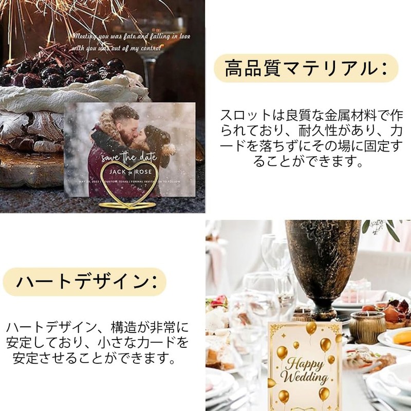 YUWENW メモクリップ ホルダー 15枚 2色 立て 可愛い 写真 おしゃれ 金具