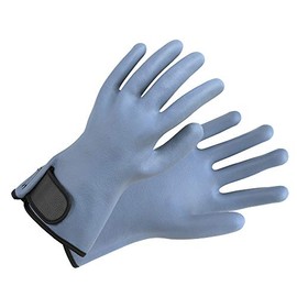 Rostain H-IT09 Long Length Nitrile Maxima Gardening Gloves, Wrist Protection, Size 09, Blue Grey, 9