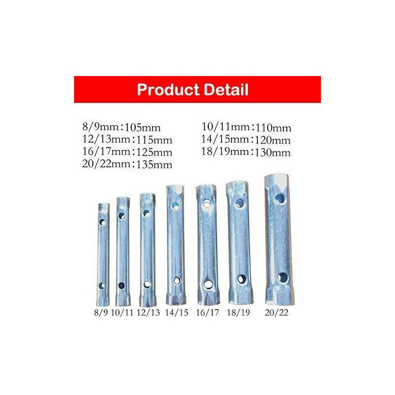 Tubular Box Spanner Metric Box Wrench Tools Torque Bar Socket