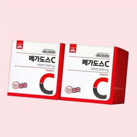 Goryeo Eundan Korea Eundan Megadose C Vitamin C 2000mg / 고려은단 메가도스C 비타민C 2000mg X 100포 (200g) 2개 2000 2g x 4606771 코엔자임Q10+식물성 오메가3 밸런스
