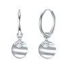 Eastside Women's Stainless Steel Hoop Earrings with Cubic Zirconia, Stainless