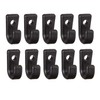 RLECS 10pcs Kayak J Hooks Black Nylon Lashing Hook Bungee