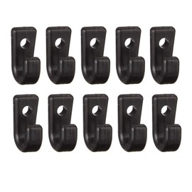 RLECS 10pcs Kayak J Hooks Black Nylon Lashing Hook Bungee J-Shaped Hooks for Safety Kayak Canoe Paddle Board Rowing Boating Accessory