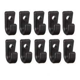 RLECS 10pcs Kayak J Hooks Black Nylon Lashing Hook Bungee J-Shaped Hooks for Safety Kayak Canoe Paddle Board Rowing Boating Accessory