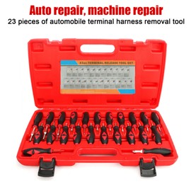 Terminal Pin Removal Tool Kit | 23pcs Wire Connector Removal Pin Extractor Release Tool | Electrical Connector Depinning Töol | Harness Plug Picking Needle Extractor for Automotive Household Devices