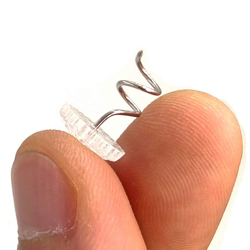 200 pcs Transparent Plastic Head Screw Nail for Upholstery and