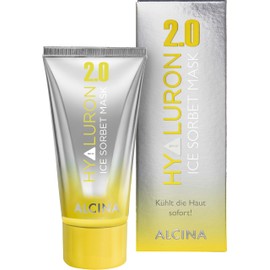 ALCINA Hyaluron 2.0 Ice Sorbet Mask - 1 x 50 ml - Limited Edition - Face Mask - Cools the Skin Instantly - Moisturises - Soothes After Sunbathing - With Dexpanthenol & Caffeine