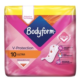 Bodyform Cour-V Ultra Normal Sanitary Towels Without Wings 10598 10'S (Pack of 4)