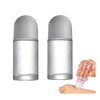 Mozff White 50ML Glass Empty Roller Bottles with Plastic Roller