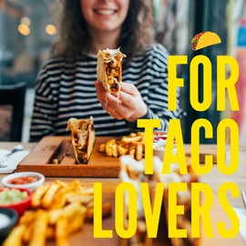 Onebttl Taco Gifts, Taco Gifts for Taco Lovers, Taco Tumbler for Women, Friends, Skinny Tall Tumbler 20oz Insulated Stainless Steel Cup